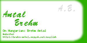 antal brehm business card